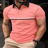 Yaz nefes alabilen erkekler polo gömlek markası eklenmiş polo gömlek rahat kısa kollu erkek tişört erkek golf gömleği hızlı kuru