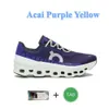 High Quality Designer Women 2023 ON Shoes mens sneakers clouds x 3 Cloudmonster Federer workout and cross trainning shoe white violet Designer mens wom