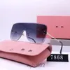 miui Sonnenbrillen Designer Mui Sonnenbrillen Zyklus Mode Sport Polarisieren Miui Sonnenbrille Herren Damen Sommer Vintage Fahren Strand Orange Randlose quadratische Sonnenbrille