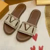 Designer-Flache Louisely-Sandalen, luxuriöse Damen-Stickerei-Sandale, modischer Flip-Flop, Buchstaben-Slipper für Damen, Sommer-Strand-Slide-Damen-Schuhe mit niedrigem Absatz viutonly vittonly