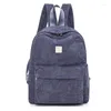 Школьные сумки, женский рюкзак, большой вместительный вельветовый дизайнерский рюкзак для девочек-подростков, сумка в полоску, дорожный рюкзак Mochila