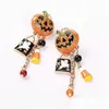 Hoop Huggie Hie Exaggerated Halloween Pumpkin Tassel Earrings For Woman Party 230831 Drop Delivery Jewelry Dhzlf