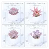 Decorative Flowers 4pcs Artificial Succulents Plants Home Garden Desktop Table Decoration Fake Party Festive Supplies Potted Bonsai