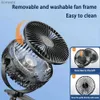 Electric Fans Portable USB Table Fan Clip-On Type 5000/10000MAH Uppladdningsbar Mini Desk Fan 720 graders rotation 5 Hastigheter Justerbar klipp-On-fläkt240122