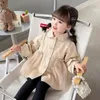 Jackets 2024 Spring Autumn Girls Coats Children Casual Jacket Mesh Lace Princess Solid O-Neck Kids Outerwear 2-8 Y Clothing