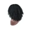 Vis bouclés cheveux synthétiques perruques Afro crépus bouclés mécanisme perruque couleur noire 14 pouces naturel noir haute température Fiber