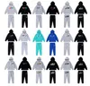 hoodie Trapstar volledig trainingspak regenboog handdoek borduurwerk decodering sportkleding met capuchon heren en dames sportkleding pak broek met rits Maat S-XL