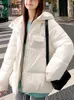 Women's Trench Coats Winter Short Cotton Jacket For Women Korean Coat Students Loose Casual Hooded Woman Beige Parkas Y2K 8 Colors S-XXL
