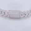 Joias Zuanfa personalizadas com 23 mm de largura, joias pesadas congeladas, busto para baixo, diamantes de moissanite, link cubano