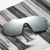 Lunettes de soleil de personnalité européenne et américaine, lunettes une pièce en métal, vente en gros, polygonales pour hommes et femmes, ab269