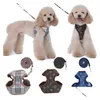 Colliers de chien Laisses Harnais de concepteur et ensemble Modèle classique Animaux Laisse Respirant Mesh Harnais pour animaux de compagnie pour petits chiens Caniche Schnauzer Dh5Cw