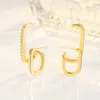 Boucles d'oreilles pendantes en or véritable 14K avec diamant, boucles d'oreilles pendantes pour femmes DIWENFU Aros Mujer Oreja mariage Orecchini femmes pierres précieuses