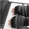 Podgrzewnik stopy rąk podgrzewacze w domu Rękawiczki ogrzewania USB Zimowe biuro pracownik wewnętrzny Half Finger Knitting rękawica Keep Warm Men Men Student Dhngk