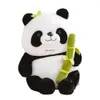 Плюшевые куклы 25 см Панда из бамбуковой трубки, набор плюшевых игрушек, китайское животное плюс, можно загружать и выгружать, бамбуковая кукла из трубки, детский подарок на день рождения