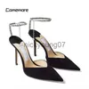 Sandales Comemore élégant mince talons hauts printemps été mode chaussures de fête Sexy mariage chaussure de mariée de luxe femmes pompes cristal pailletéJ240122