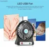 Fãs elétricos portáteis mini LED ventilador refrigerador de ar bateria operado carregamento usb desktop 3 modo regulação de velocidade função de iluminação ledl240122