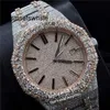 Luxury Watch Top Quality 2023 New Style Vvs Moissanite Watch Iced Out Wristwatch Sapphire Rose Gold Case Test Automatic