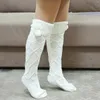 Women Socks Knitted Stacked High Tube Over Knee Thermal Warm Wool Ball Winter And Autumn Casual Hosiery