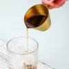 Pots à café en acier inoxydable 304, tasse à mesurer pour expresso, petite bouche en forme de S de 100ml avec poignée