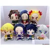 Stuffed Plush Animals 20Cm Cartoon Demon Slayer Toys Kazuma Tanjiro Nidouzi Hand Donew P Toy Kids Favorite Gift Drop Delivery Gifts Oto4R