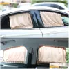Araba güneşlik 2 adet/set perde mobil pencere polyester güneş vizör panjurlar er ön arka pencereler araba stili damla dağıtım otomobilleri mo dhy6p
