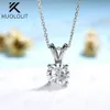 Kuololit 2ct Cushion Moissanite Necklaces for Women 925 Sliver Sterling Heart Pearアッシャーペンダントとクリスマスギフトのためのチェーン