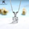 Sets Kuololit 2CT Kissen Moissanit Halsketten für Frauen 925 Sliver Sterling Heart Birne Asscher Anhänger mit Kette für Weihnachtsgeschenk