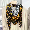 Top brand Polka dot pumpkin silk women's scarf, mulberry silk 110*110 large square scarf fashion simple multi-functional scarf shawl 2024 new