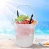 Transparent Ice Bucket Drink Tub Cocktail Wine Beer Champagne Bottle Cooler Buckets Holder For Party Picnic 240122