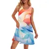 Vestidos de festa verão moda lazer senhoras magro vestido rua mulheres havaí sexy 3d colorido impresso gráfico mini