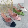 Sandals Sexy Peep Toe Women Fashion Wedges High Heels Slippers Rhinestone Bling Summer Party Prom Big Size Ladies Shoes