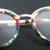 Óculos de sol quadros 56913 acetato óptico óculos quadro feminino moda colorido metal óculos grande tamanho olho de gato claro eyewear