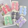 2pcs/set Northern Europe Styles Kids Bow Hairclip Grid Candy Color Boutique Girl Hairpins Barrettes Props Headwear For Children Hair Accessories 3034