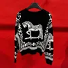 Women's Sweaters Horse Luxury Brand Designer Knit Pullover Sweater For Women 2023 Winter Knitwears Vintage Pull Tops Y2k Christmas Womans Clothes T240122