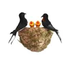 Dekoracje ogrodowe symulowane gniazdo Swallow Kreatywne ręcznie robione mikro krajobraz zewnętrzny podwórko z ptakami rzeźb sztuczny ptak sztuczny ptak