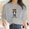 Kadın T-Shirt T-Shirt Kadınlar 2023 Giyim Kaya Ayı Baskı Kız 90 Karikatür Baskı Giyim Grafik T-Shirt Üst Bayanlar Baskı Kadın T-Shirt T240122