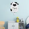 Relógios de parede Relógio de vaca Decorativa Adorável mudo do quarto desenho animado Criança em forma de acrílico