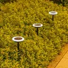 Lampada da terra ad energia solare con pavimento da giardino personalizzato a cerchio rotante per prati con portico