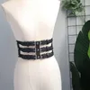 Ceintures en Faux cuir souple, élastique, noir, Punk, taille enveloppante, Corset amincissant, sangles à nouer soi-même, accessoires de robe simples