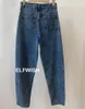 Jeans da donna Pantaloni a matita alla moda a vita alta in denim blu lavato da donna Tasche posteriori 2024 di buona qualità