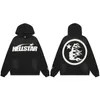 Hellstar broeken hoodiesets sweatshirts hoodies Joggingbroeken Set Real Photo Trainingspak Pullovers Grijs zwarte hoodie designer trui streetwear Merktrainingspakken