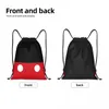 Sacos de compras Personalizado Cartoon Mouse Dots Cordão para Treinamento Yoga Mochilas Homens Mulheres Animados Esportes Ginásio Sackpack