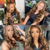 OMBRE BODY WAVE LAGE FRONT BROKE 360 HD ALFFT 13X6 13X4 LACE FRONTAL RIGS 30 INCH BRAZILIAN COLLAY HIRGER