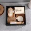 Ensemble d'accessoires de bain cylindrique en forme de cœur, coffret cadeau de salle de bain, fournitures de douche, cadeau d'affaires de vacances, ensemble de douche LT772