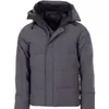 Piumino d'oca Parka canadese CG Macmillans da uomo invernale caldo cappotto esterno cappuccio impermeabile al vento senza pelliccia corta