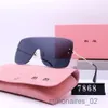 Miui Miui Solglasögon Cycle Fashion Sports Polarize Miui Solglasögon Mens Womans Summer Vintage Driving Beach Purple Rimless Square Sun Glasses 598