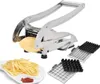 French Fry Cutter with 2 Blades Stainless Steel Potato Slicer Chopper Chipper for Cucumber Carrot Kitchen Vegetable Tools4412886