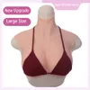 Costume Accessories Big Breast Forms Upagrade Plus Size H-R-S Cup Silicone Fake Tits Chest False Boobs for Male to Female Cosplay Crossdresser