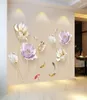 Китайский стиль цветок 3D обои наклейки на стену гостиная спальня ванная комната домашний декор украшения плакат Elegant5630216