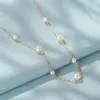 Ciondoli ROXI Vero argento sterling 925 Summer Beach Elegante impilabile Collana con colletto di perle per le donne Ragazza Abbigliamento sexy Gioielli Collier Perle